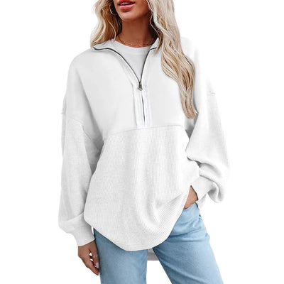 Azüria Half-Zip Waffle Pullover