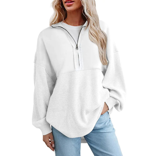Azüria Half-Zip Waffle Pullover