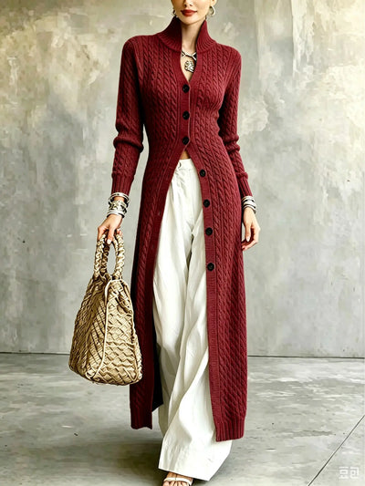Azüria Longline Cable Knit Cardigan