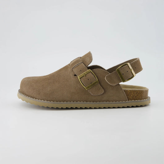 Cushionaire Women's Brooklyn Suede Slingback Clogs | Genuine Leather Casual Shoes for Women with Memory Foam Cushioned Insoles, Adjustable Back Strap