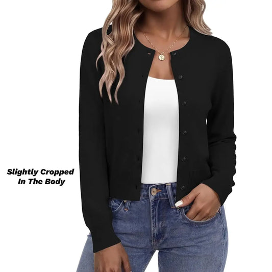 Azüria Cropped Button Cardigan